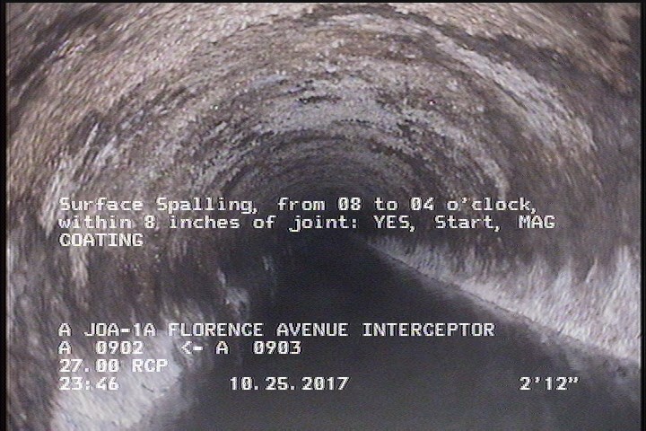 Surface Spalling, from 08 to 04 o'clock, within 8 inches of joint: YES, Start - MAG COATING