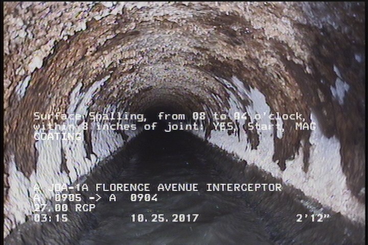 Surface Spalling, from 08 to 04 o'clock, within 8 inches of joint: YES, Start - MAG COATING