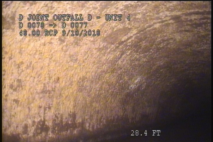 Surface Reinforcement Visible Chemical, from 08 to 04 o'clock, within 8 inches of joint: YES, Start