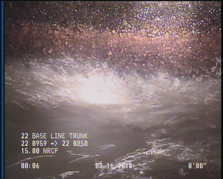 Deposits Attached Grease, 5 %of cross sectional area, from 04 to 08 o'clock, , within 8 inches of joint: YES, Start