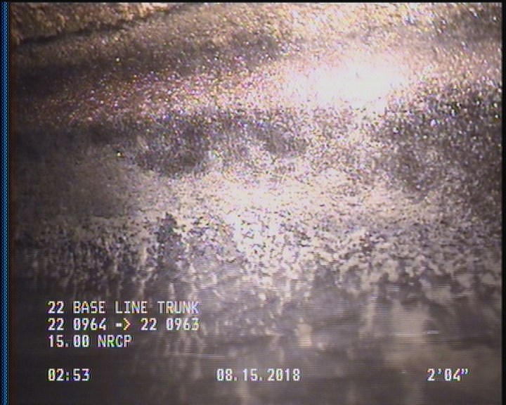 Deposits Attached Grease, 5 %of cross sectional area, from 04 to 08 o'clock, , within 8 inches of joint: YES, Start