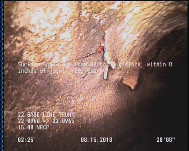 Surface Spalling, from 09 to 03 o'clock, within 8 inches of joint: YES, Start