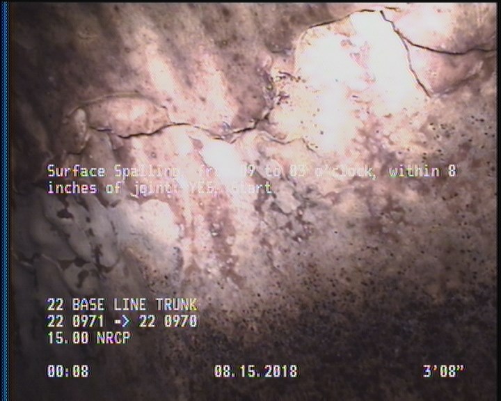 Surface Spalling, from 09 to 03 o'clock, within 8 inches of joint: YES, Start