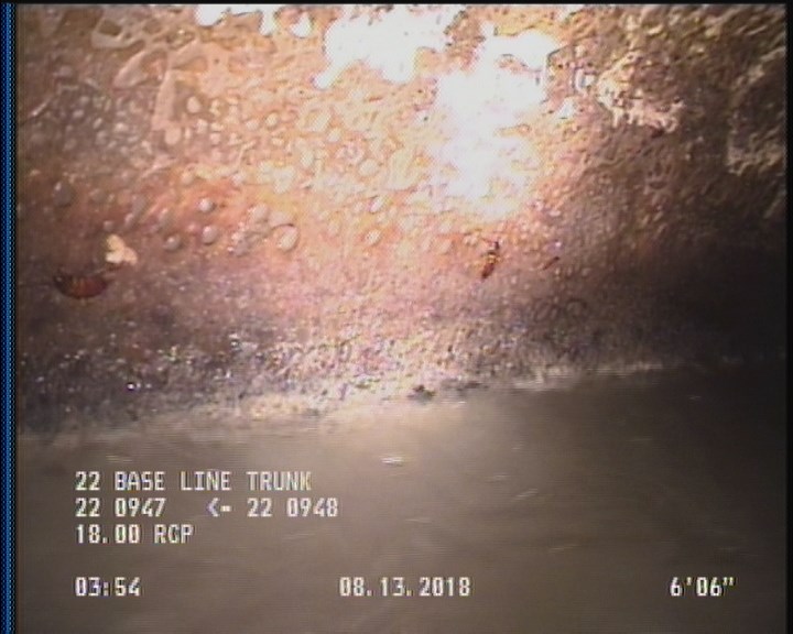 Deposits Attached Grease, 5 %of cross sectional area, from 03 to 09 o'clock, , within 8 inches of joint: YES, Start
