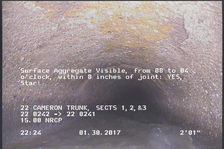 Surface Aggregate Visible, from 08 to 04 o'clock, within 8 inches of joint: YES, Start
