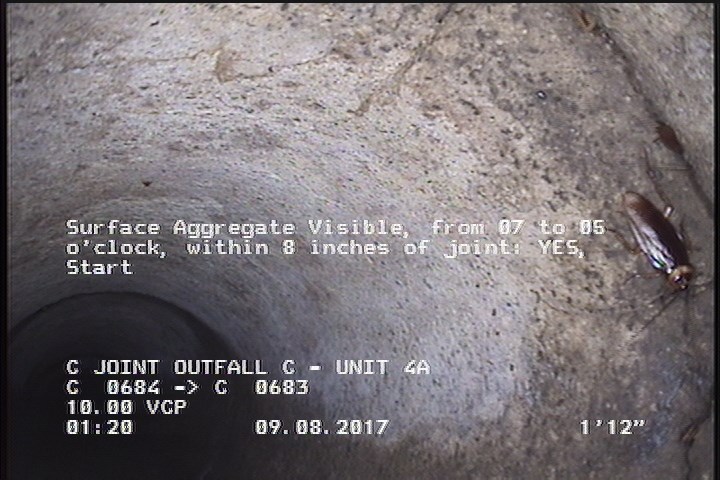 Surface Aggregate Visible, from 07 to 05 o'clock, within 8 inches of joint: YES, Start