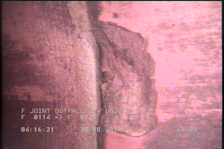 General Photograph - CHIP IN PIPE AT JOINT