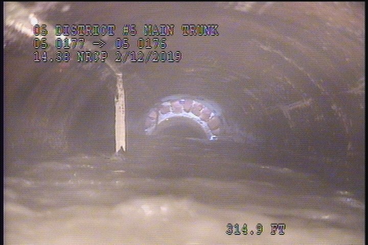 Downstream Manhole, Survey Ends - ZOOMED TO MH 176