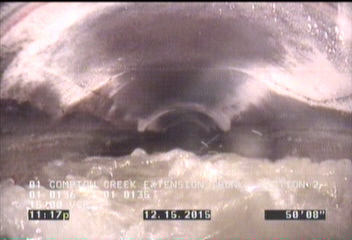Crack Spiral, from 01 to 02 o'clock, within 8 inches of joint: YES
