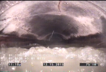 Crack Longitudinal, at 12 o'clock, within 8 inches of joint: YES