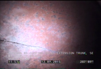 Crack Spiral, from 08 to 10 o'clock, within 8 inches of joint: YES