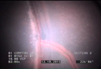 Crack Spiral, from 02 to 06 o'clock, within 8 inches of joint: YES
