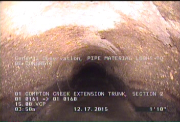 General Observation - PIPE MATERIAL LOOKS TO BE CONCRETE