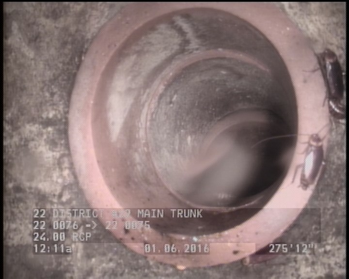 Tap Break-In Intruding, at 02 o'clock, -, #v, within 8 inches of joint: NO, 4", 2"