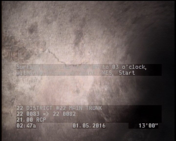 Surface Spalling, from 09 to 03 o'clock, within 8 inches of joint: YES, Start