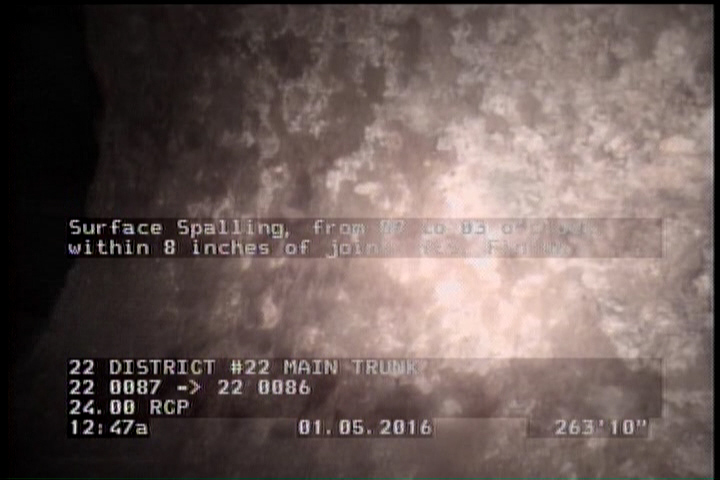 Surface Spalling, from 09 to 03 o'clock, within 8 inches of joint: YES, Finish