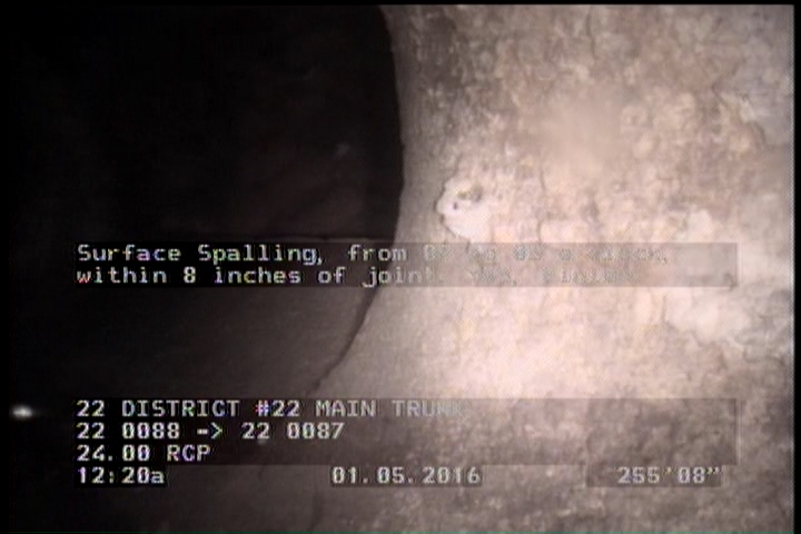 Surface Spalling, from 09 to 03 o'clock, within 8 inches of joint: YES, Finish