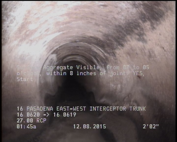 Surface Aggregate Visible, from 07 to 05 o'clock, within 8 inches of joint: YES, Start