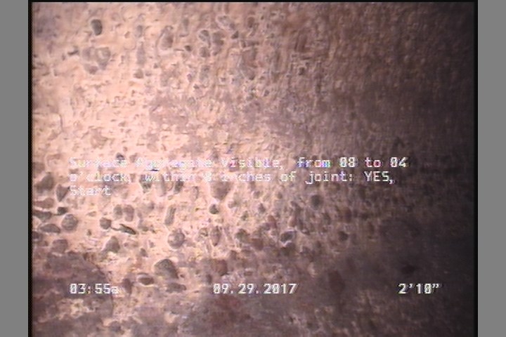 Surface Aggregate Visible, from 08 to 04 o'clock, within 8 inches of joint: YES, Start