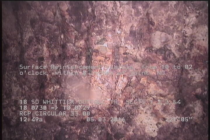 Surface Reinforcement Visible, from 10 to 02 o'clock, within 8 inches of joint: NO