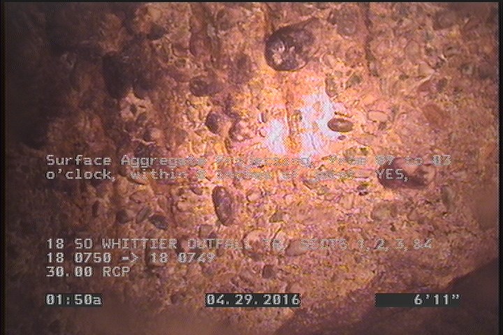Surface Aggregate Projecting, from 09 to 03 o'clock, within 8 inches of joint: YES, Start
