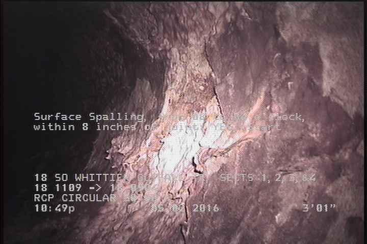 Surface Spalling, from 08 to 04 o'clock, within 8 inches of joint: YES, Start
