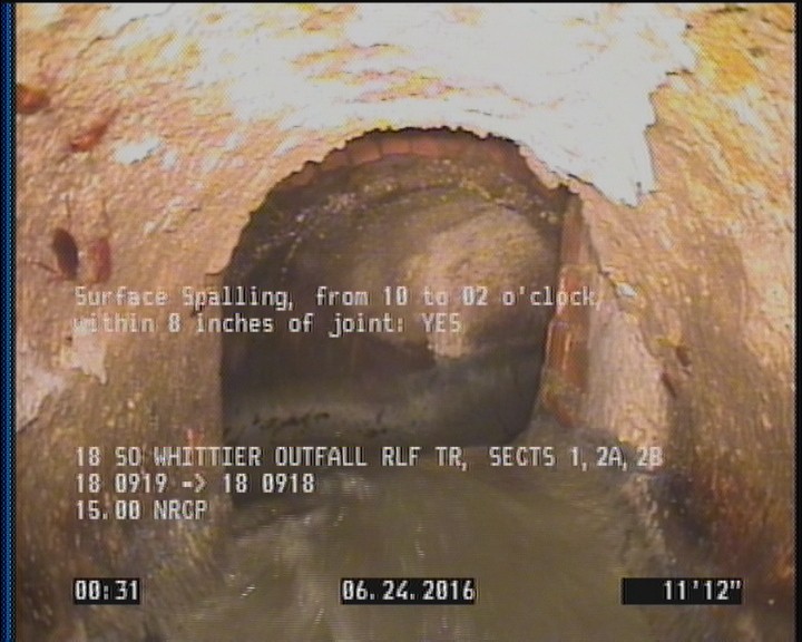 Surface Spalling, from 10 to 02 o'clock, within 8 inches of joint: YES