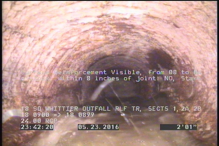 Surface Reinforcement Visible, from 08 to 04 o'clock, within 8 inches of joint: NO, Start