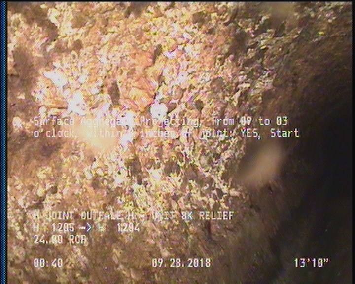 Surface Aggregate Projecting, from 09 to 03 o'clock, within 8 inches of joint: YES, Start
