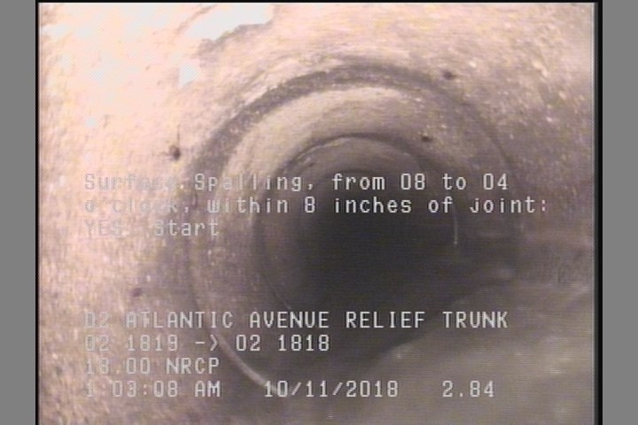 Surface Spalling, from 08 to 04 o'clock, within 8 inches of joint: YES, Start