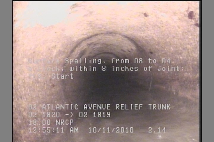 Surface Spalling, from 08 to 04 o'clock, within 8 inches of joint: YES, Start