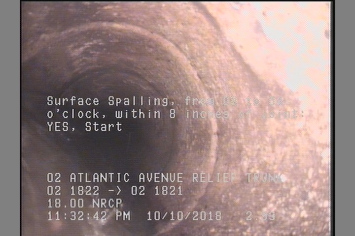 Surface Spalling, from 08 to 04 o'clock, within 8 inches of joint: YES, Start