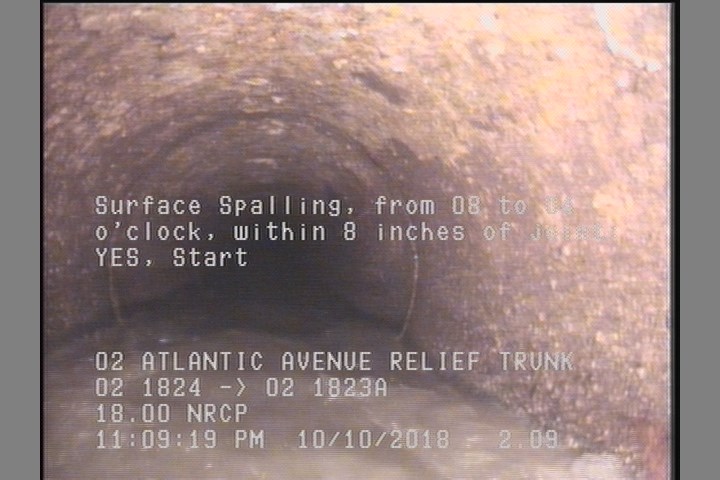 Surface Spalling, from 08 to 04 o'clock, within 8 inches of joint: YES, Start