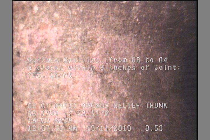 Surface Spalling, from 08 to 04 o'clock, within 8 inches of joint: YES, Start