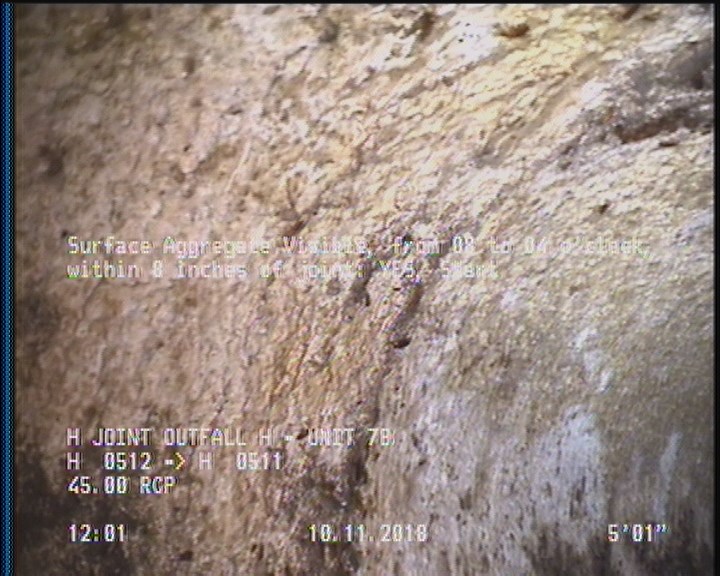 Surface Aggregate Visible, from 08 to 04 o'clock, within 8 inches of joint: YES, Start