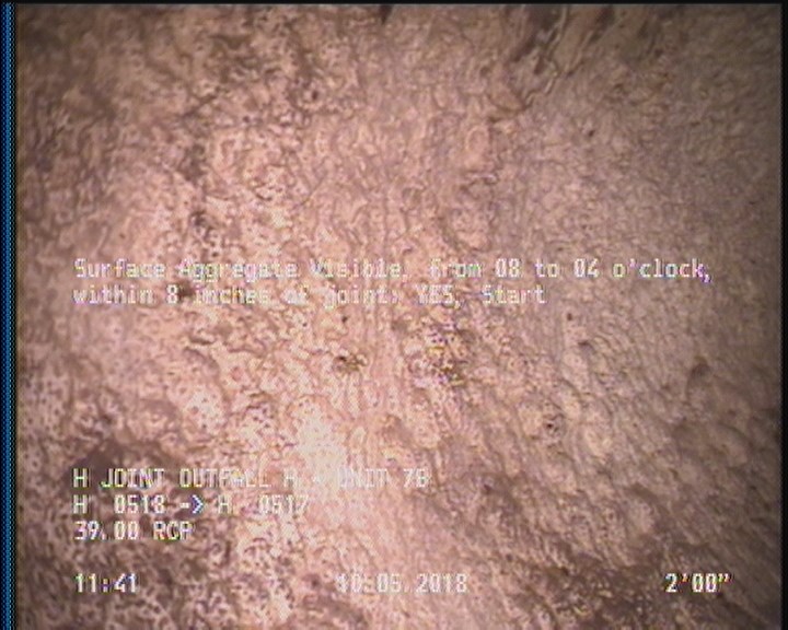 Surface Aggregate Visible, from 08 to 04 o'clock, within 8 inches of joint: YES, Start