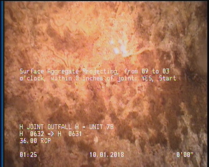 Surface Aggregate Projecting, from 09 to 03 o'clock, within 8 inches of joint: YES, Start