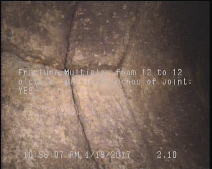 Fracture Multiple, from 12 to 12 o'clock, within 8 inches of joint: YES