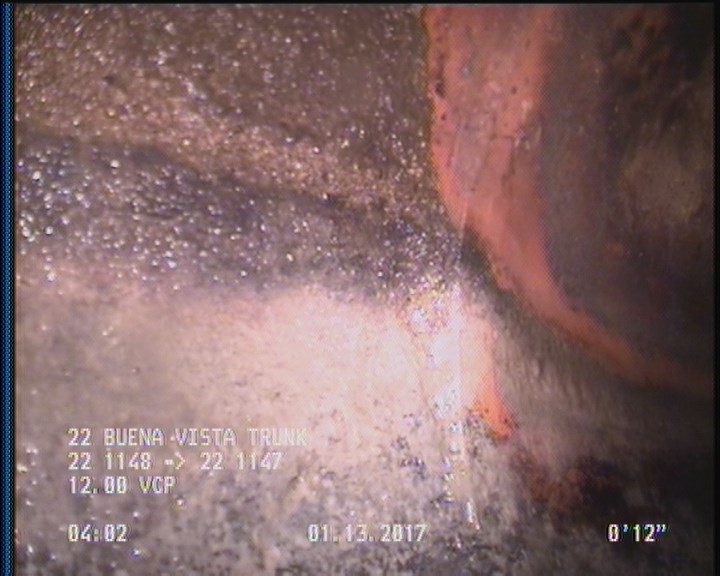 Deposits Attached Grease, 5 %of cross sectional area, from 04 to 08 o'clock, , within 8 inches of joint: YES, Start