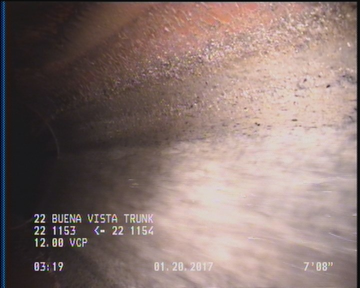 Deposits Attached Grease, 5 %of cross sectional area, from 04 to 08 o'clock, , within 8 inches of joint: YES, Start