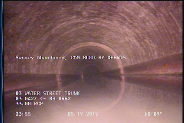 Survey Abandoned - CAM BLKD BY DEBRIS