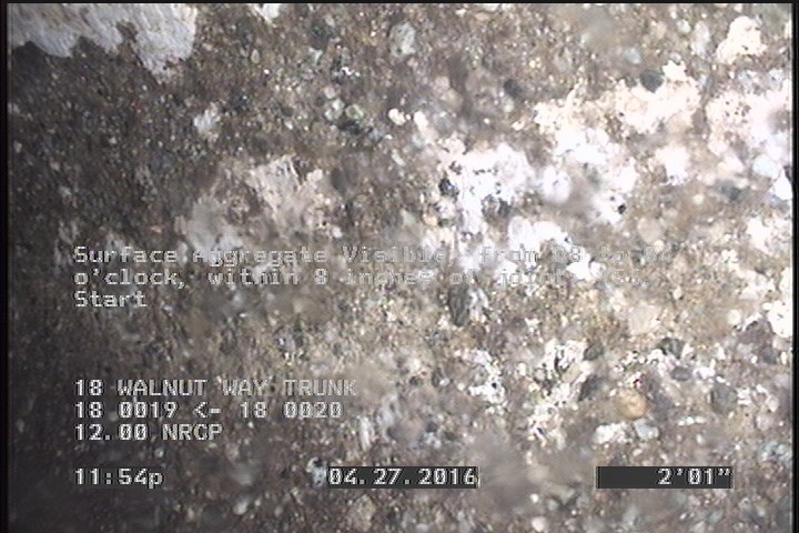 Surface Aggregate Visible, from 08 to 04 o'clock, within 8 inches of joint: YES, Start