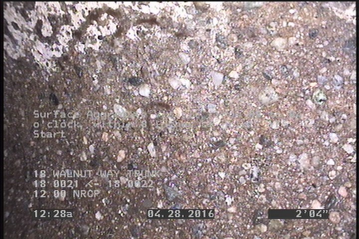Surface Aggregate Visible, from 08 to 04 o'clock, within 8 inches of joint: YES, Start