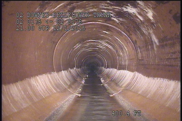 Downstream Manhole, Survey Begins - 12:32 PM
