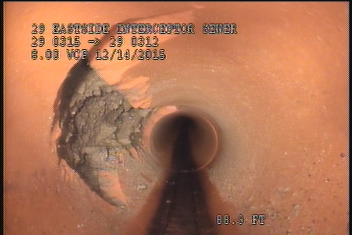 Upstream Manhole, Survey Begins - 11:03 AM, EMERGENCY INSPECTION