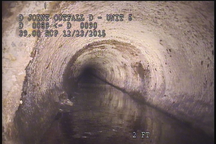 Downstream Manhole, Survey Begins - 8:58 AM