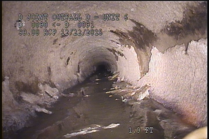 Downstream Manhole, Survey Begins - 1:33 PM