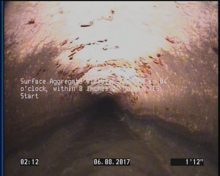 Surface Aggregate Visible, from 08 to 04 o'clock, within 8 inches of joint: YES, Start