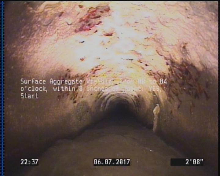 Surface Aggregate Visible, from 08 to 04 o'clock, within 8 inches of joint: YES, Start