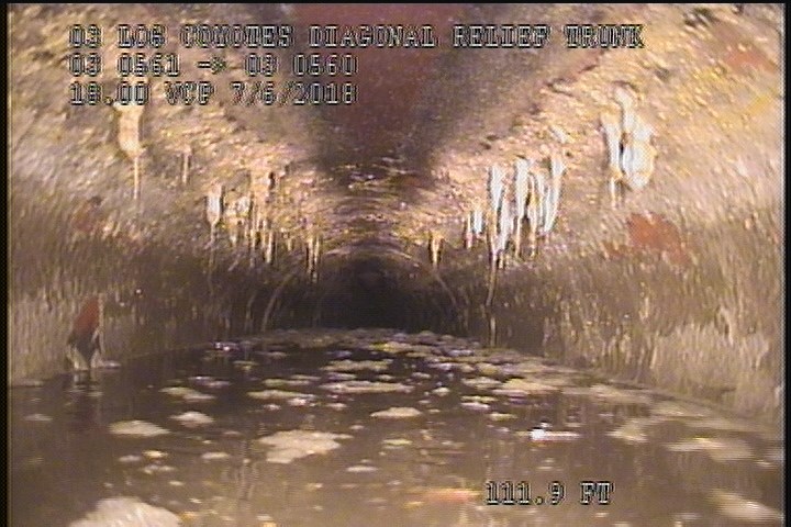 Deposits Attached Grease, 5 %of cross sectional area, from 09 to 03 o'clock, , within 8 inches of joint: NO